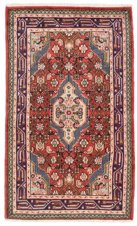 81X138 Koberec Orientální Hamedan Hnědá/Tmavě Červená (Vlna, Persie)