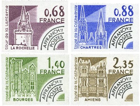 Frankrig 1979 - Forudannulleret YT TS162-165 - Postfrisk utakket