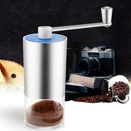 Käsikäyttöinen kahvimylly keraamisella kartiohiomakoneella, käsikäyttöinen kahvimylly. Puhdistusharja, keraaminen käsikäyttöinen hiomakone kotiin, 