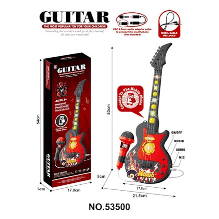 Elektrisk mikrofon for barn med justerbart stativ, karaokemaskin, med lys, unisex.