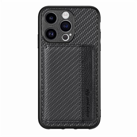 Etui til iPhone 13 sort kortholder anti tyveri swiping