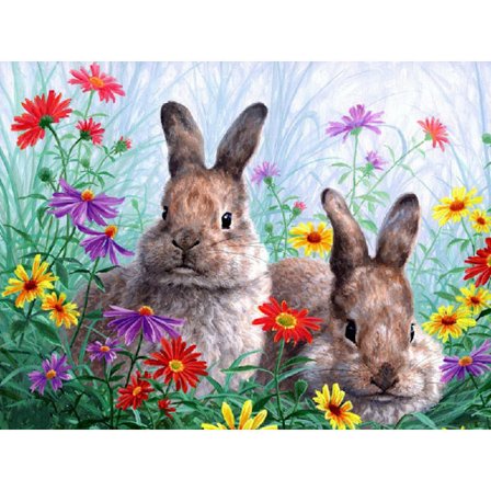 30x40cm Voksen Børn 5D DIY Diamant Maleri Sæt - To Grå