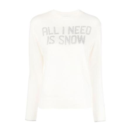 Saint Barth, Round-neck Knitwear Wit, Dames, Maat:M