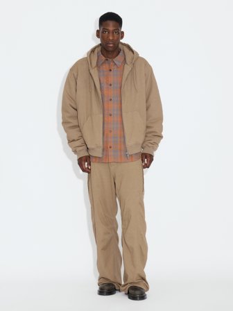 Holzweiler Loken Padded Zip Hoodie - Taupe - Men's - XXL