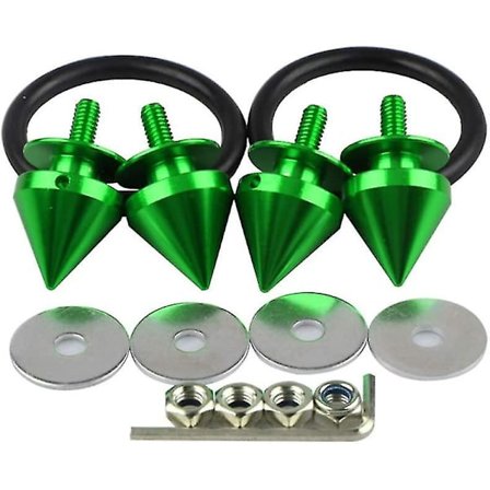 Kofangermøtrikker og -bolte, kofangerforstærkningsbrik, kofanger-hurtigudløserskruer, kofanger-koniske pakningsprofilforstærkningsskruer (grøn)