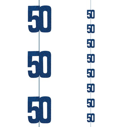 Riippuvat Numerot 50 Holografinen Sininen 6 kpl