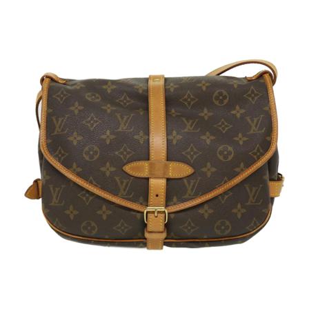 Louis Vuitton Vintage, Pre-owned Saumur 30 Monogram Messenger Bag Bruin, Dames, Maat:ONE Size