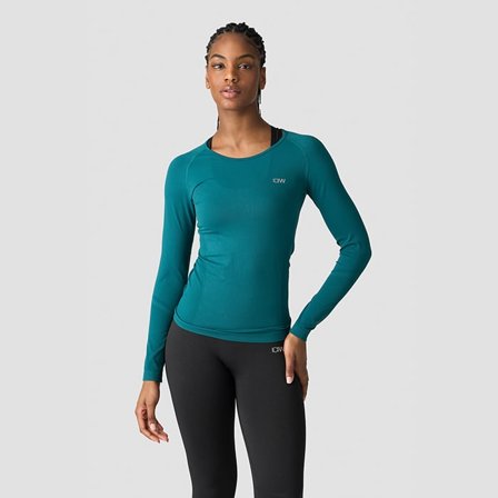 ICANIWILL Everyday Seamless LS, Dark Teal Green