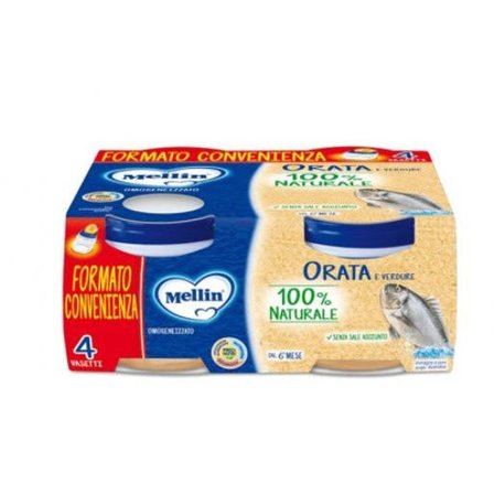 Mellin Omogeneizzato Orata/Verdure 4x80g 6MEsi+