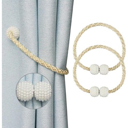 Magnetiska gardinband - Praktiska gardinband med vävda rep