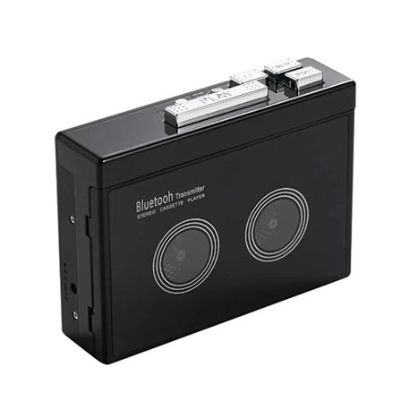 /EA/Svart Retro Stereo Kassettbandspelare Walkman Kassettband Musik Ljud Auto Reverse Med Bluetooth