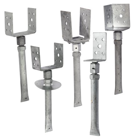 Joma 6100204 Stolpeholder justerbar, 10-pakning 73 mm L-gaffel, Beslag