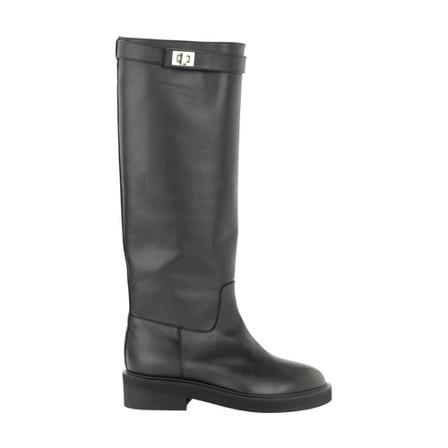 Via Roma 15 High leather beatles , Zwart , Dames , Maat: 37 1/2 EU High heels