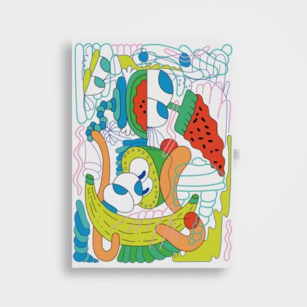 Wassermelone von Mike Perry auf einem Steinpapier-Notizbuch, Liniert