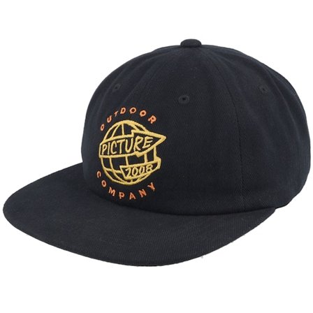 Picture - Noir snapback Casquette - Rill Soft Cap Black Strapback @ Hatstore