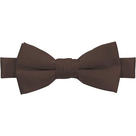 Pojkars förbundna justerbara enfärgade slips, brun