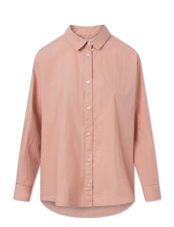 Josie Shirt - Dark Powder Långärmad Skjorta Rosa STUDIO FEDER