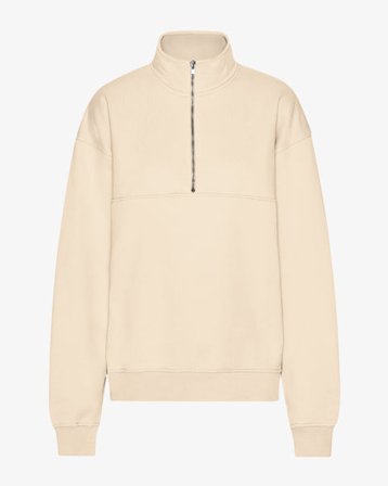Organic Quarter Zip - Ivory White - Female - XL
