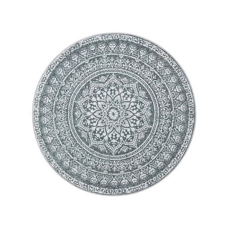 Rootz rund matta - Boho matta - antracitgrå - polyesterfilt TPR - 160 cm diameter - lätt - 2,8 kg
