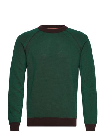 Kapoki Knitwear Half Zip Pullover Grön BOSS
