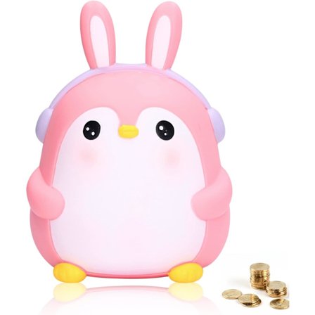 Børne sparegris, Pingvin pengekasse mini sikker til drenge, pige