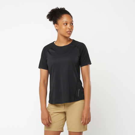 Salomon - T-skjorter Klær Outline Ss Tee W - Deep Black