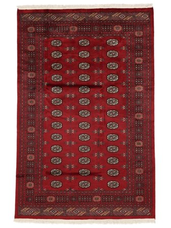 179X274 Pakistan Bokhara 2Ply Tæppe Orientalsk Mørkerød/Sort (Uld, Pakistan) Carpetvista