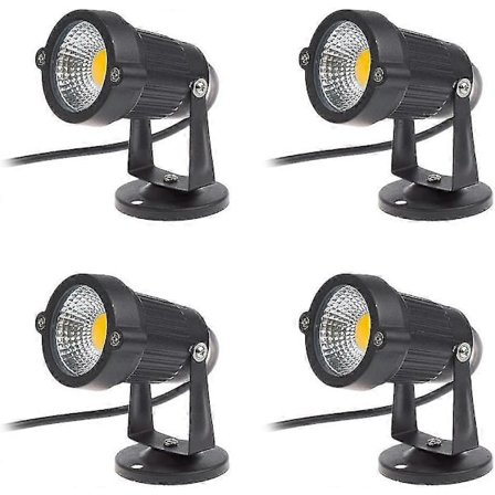 1 stk. Cob Led 5w 220v Spotlight Justerbare Havelamper, 4000k, varm hvid