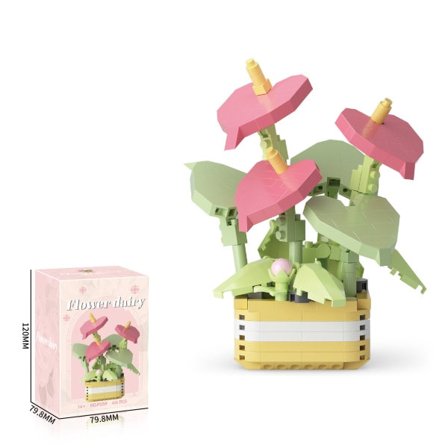 1:a Mini Bricks Blomsterbukett Byggesett Julegaver blomster