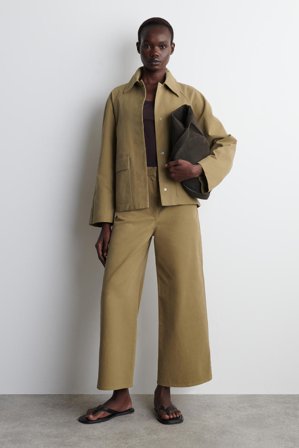 COS Women's Giacca Utility In Cotone in Beige