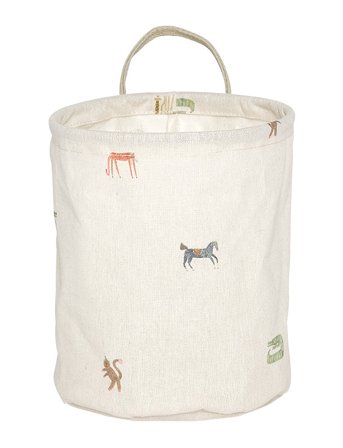 OYOY MINI Moira Laundry/Storage Basket - Small - Cream - 18X18X22CM