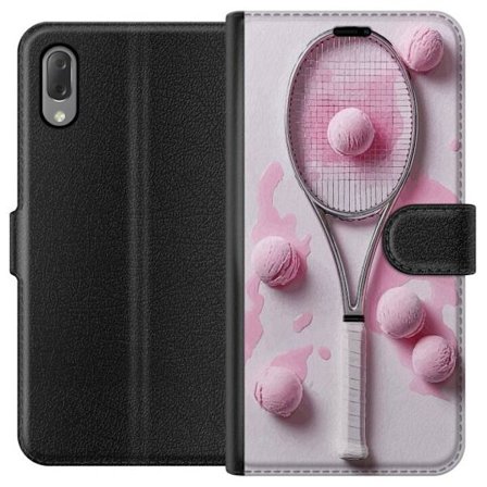 Kompatibel Tegnebogsetui til Sony Sony Xperia L3 Rosa glaskugler og tennisketsjer i et kreativt stillbillede med legende popfølelse og moderne design