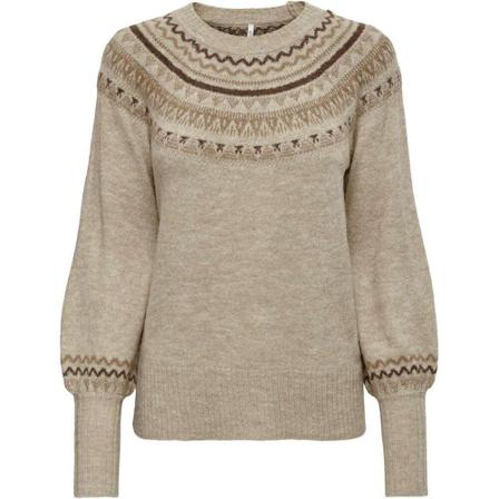 Only, Round-neck Knitwear Beige, Dames, Maat:L