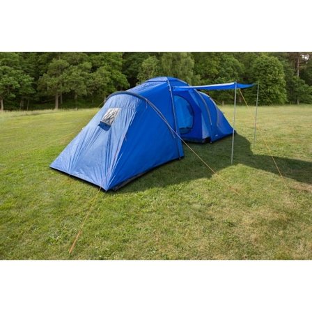 6-mans Familjetält, (180 +200 + 180)x220 /190 cm, Blå