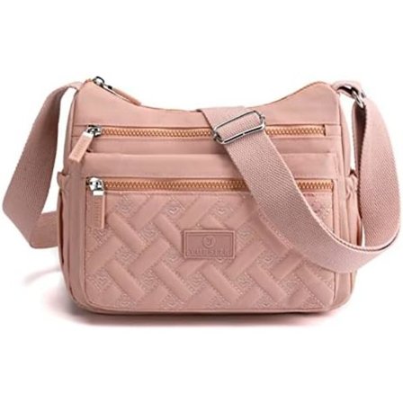 Dam Axelväska, Multificka Axelremsväska Resväska Handväska (Rosa)