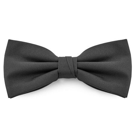 Grafitowa wstępnie zawiązana muszka Basic dla mężczyzn - Muszki gotowe do noszenia