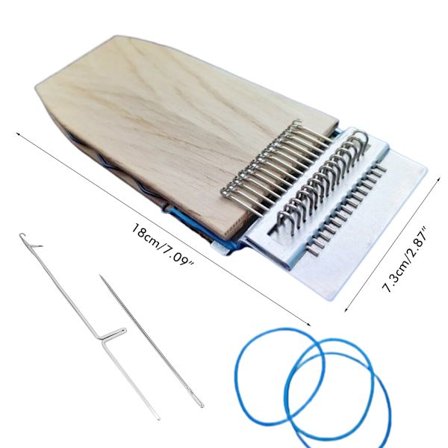 Stoppningsvävstol Kit Litet Trävävverktyg DIY Vacker Vävkonst Kläder Strumpor