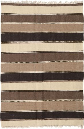 Tissé À La Main Kilim Tapis 128X190 De Laine Marron/Beige Petit