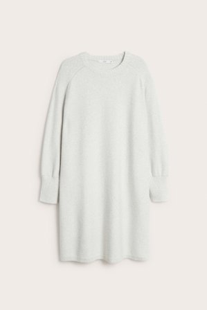 Kappahl | Sukienka z dzianiny, z długimi rękawami | Biały