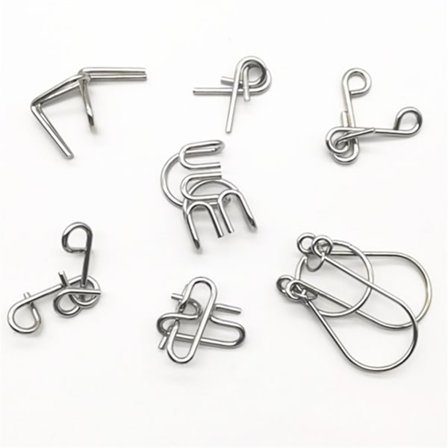 Ihopkopplingspusselset, metallpusselringar Brain Teaser-spel för barn vuxna, Magic Trick Toy IQ Test Mind Puzzle-spel för resespel Kontor