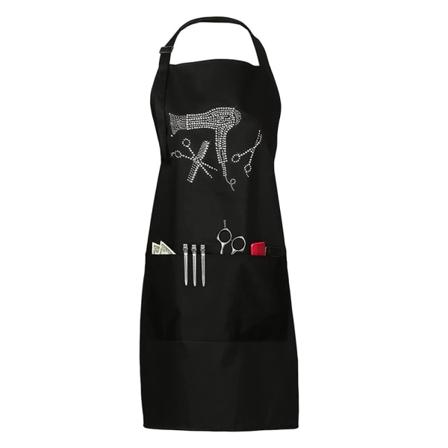 Barberförkläde med strassverktyg för frisör 3 - Perfet Purple