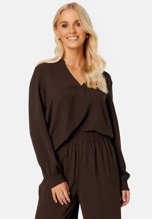 BUBBLEROOM Matilde ls blouse Brown Klær