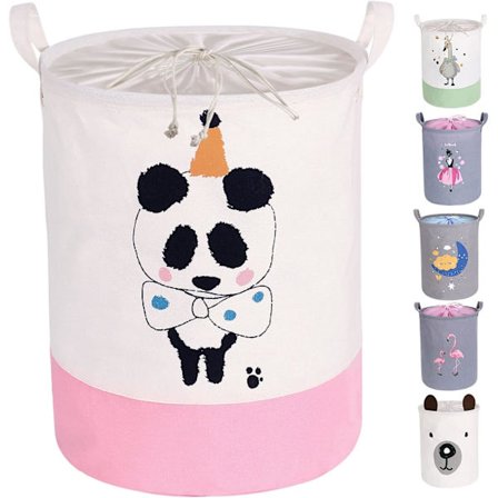 Korg med dragsko Tvättkorg Leksakskorg Barnrumskorg Stor Fällbar(stil 5)