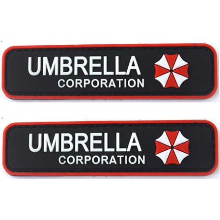 2 stk. Resident Evil Umbrella Corporation PVC-patch-badges-emblem