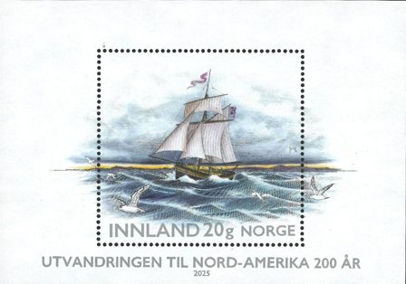 Norge - Udvandring til Nordamerika - Postfrisk miniark