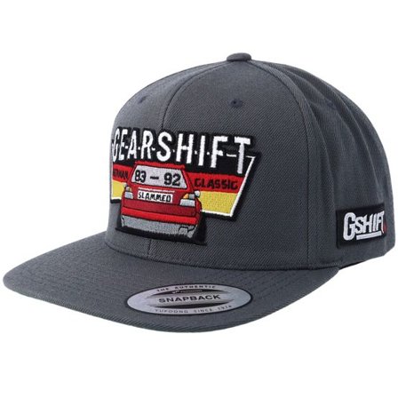 Gearshift - Grå snapback Keps - Slammed German Classic Car Dark Grey Snapback @ Hatstore