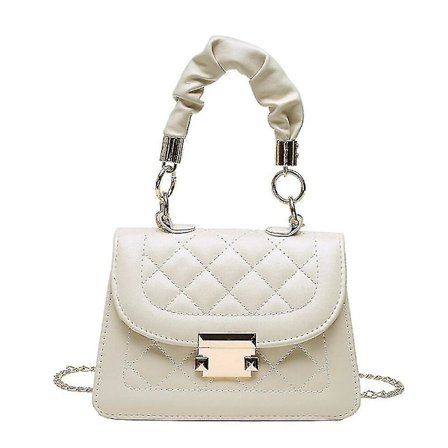 Mini Simple Pu tygväskor för kvinnor Kedja axelhandväskor Fe Fash C