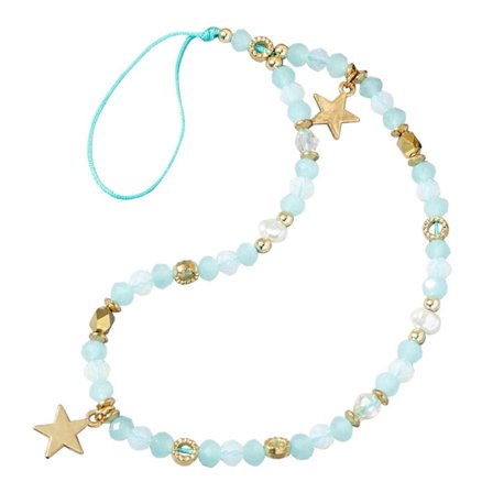 Flerfargede mobiltelefonkjeder Telefonsmykker Perlebesatt stropp Perlebesatt snor Hengende snorer Perfekt gave til kvinner Jenter Kaffe