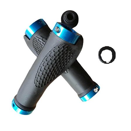 1 par blå cykelgreb, MTB-greb låsbare mountainbikehåndtag
