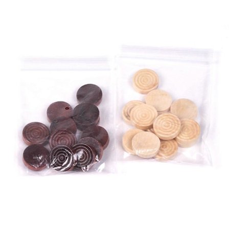24 kpl Lautapeli Pöytäpelimerkit Pienet Backgammon-nappulat Puu Backgammon-nappulat, Massiivipuiset nappulat [HK]